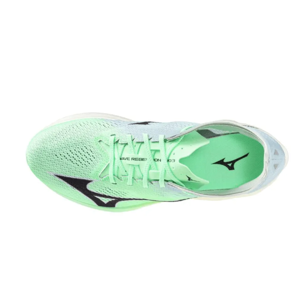 Mizuno Unisex Wave Rebellion Pro 3 Running Shoes in Neo Mint/Black/Hint of Mint SS25 Shoes_Mizuno