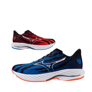 Mizuno Unisex Wave Rider 28 Running Shoes in Oni Demon Mizuno Ignition Red/White/Baseball Blue SS25 Shoes_Mizuno