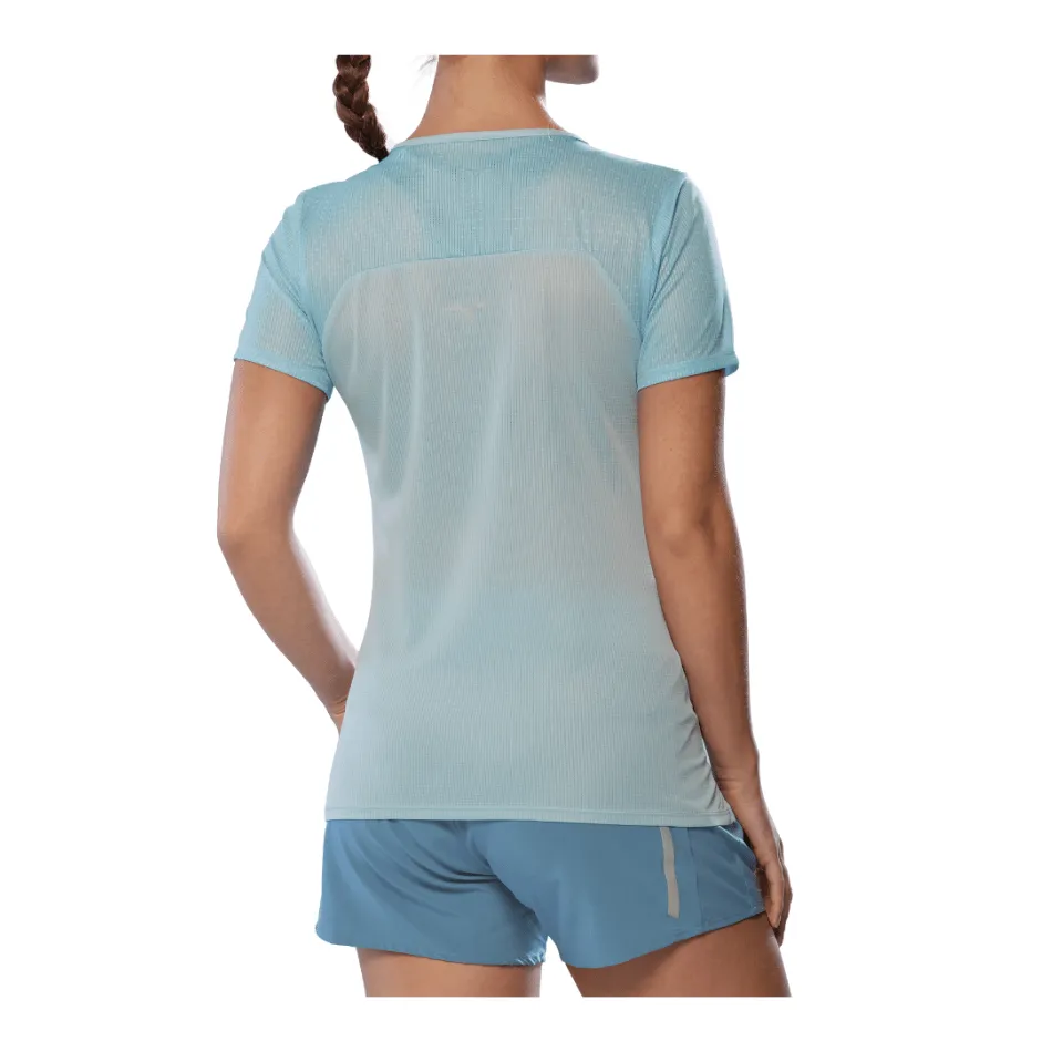 Mizuno Women's DryAeroFlow Graphic Tee in Cloud Blue SS25 Shoes_Mizuno