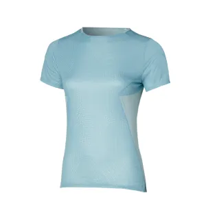 Mizuno Women's DryAeroFlow Graphic Tee in Cloud Blue SS25 Shoes_Mizuno