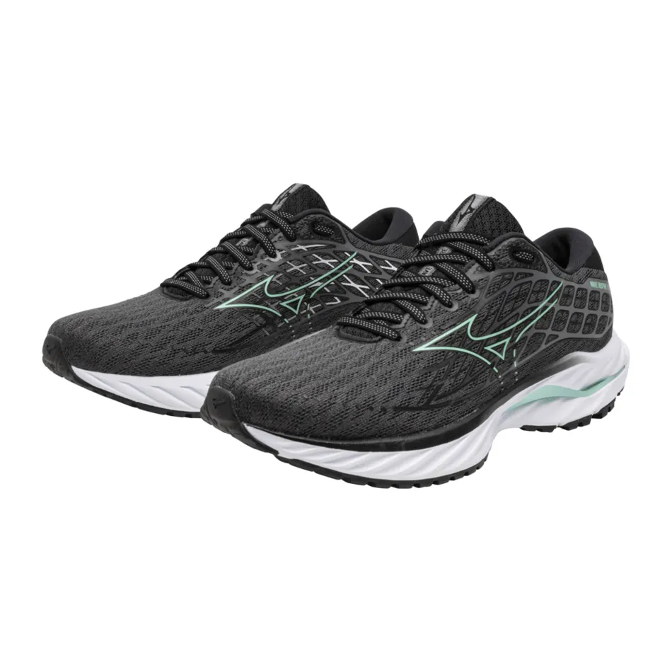 Mizuno Women's Wave Inspire 20 Running Shoes in Iron Gate/Dusty Jade Green/Black AW24 Shoes_Mizuno