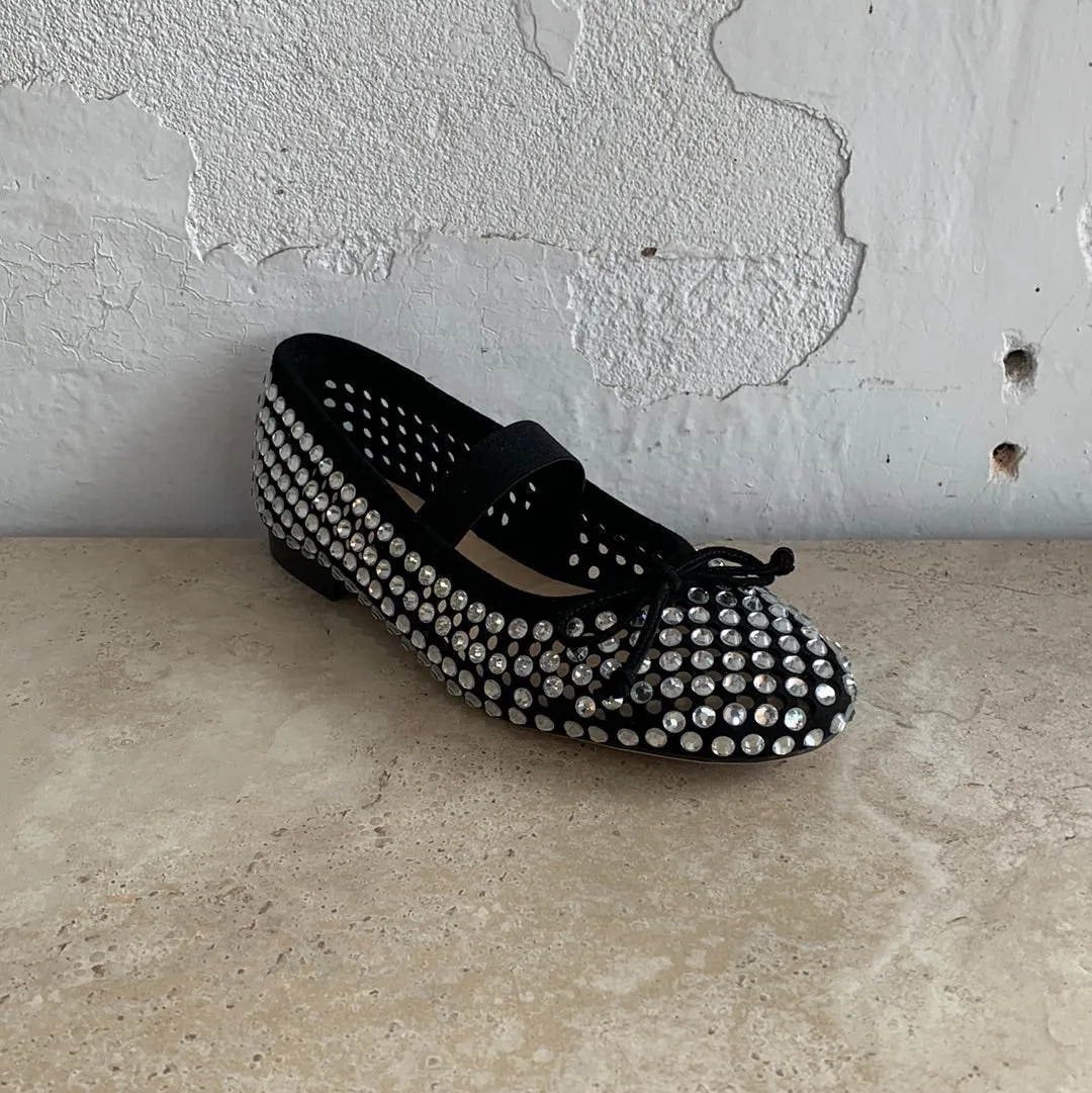 Mollini Beriza Black Silver Jewelled - LAST PAIR size 37 Shoes_Mollini