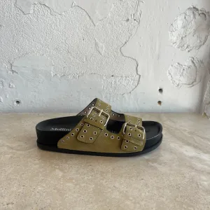 Mollini Ciana Khaki Suede Shoes_Mollini