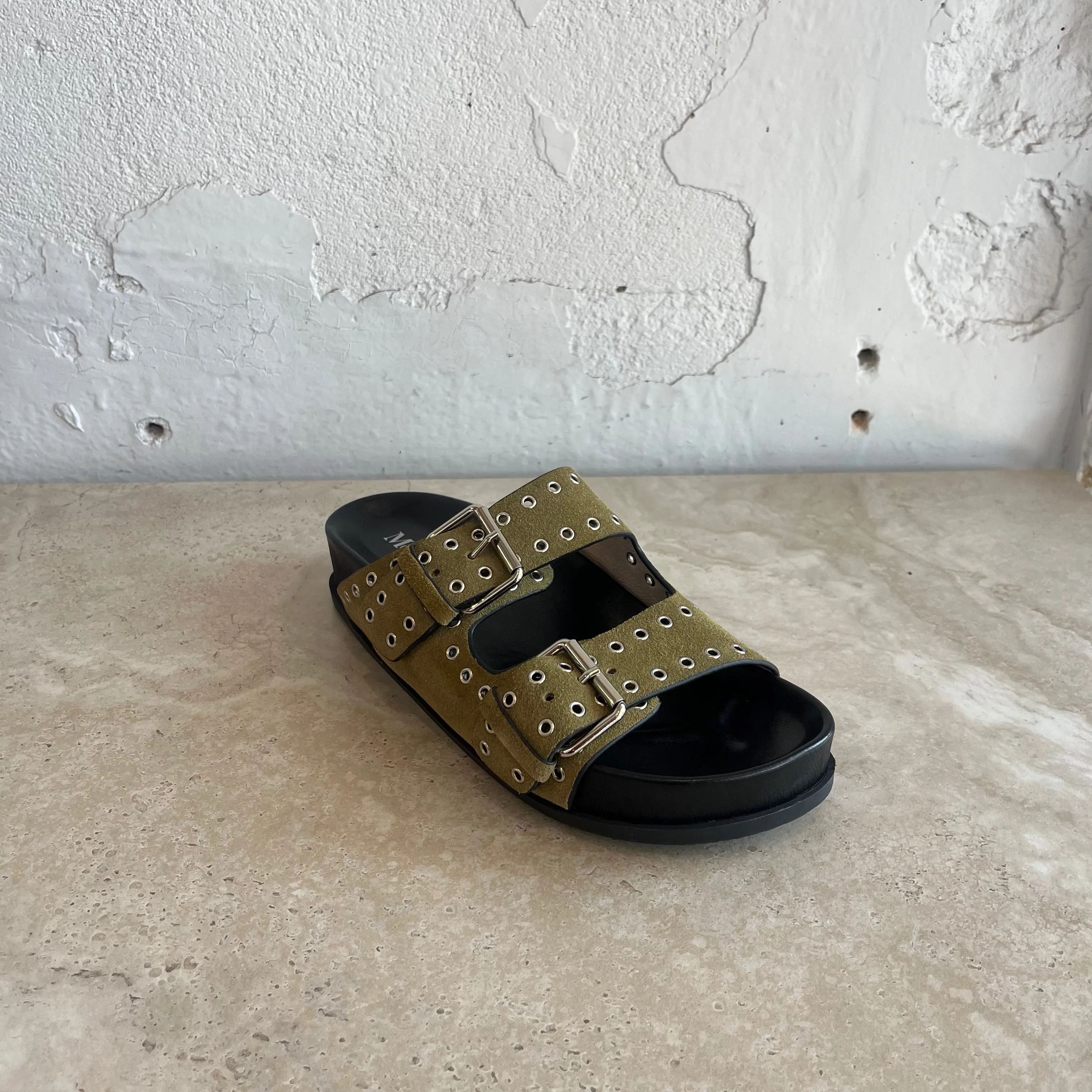 Mollini Ciana Khaki Suede Shoes_Mollini