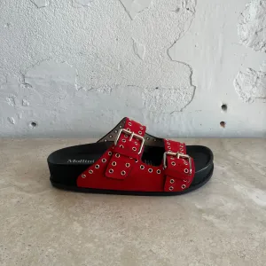 Mollini Ciana Red Suede Shoes_Mollini