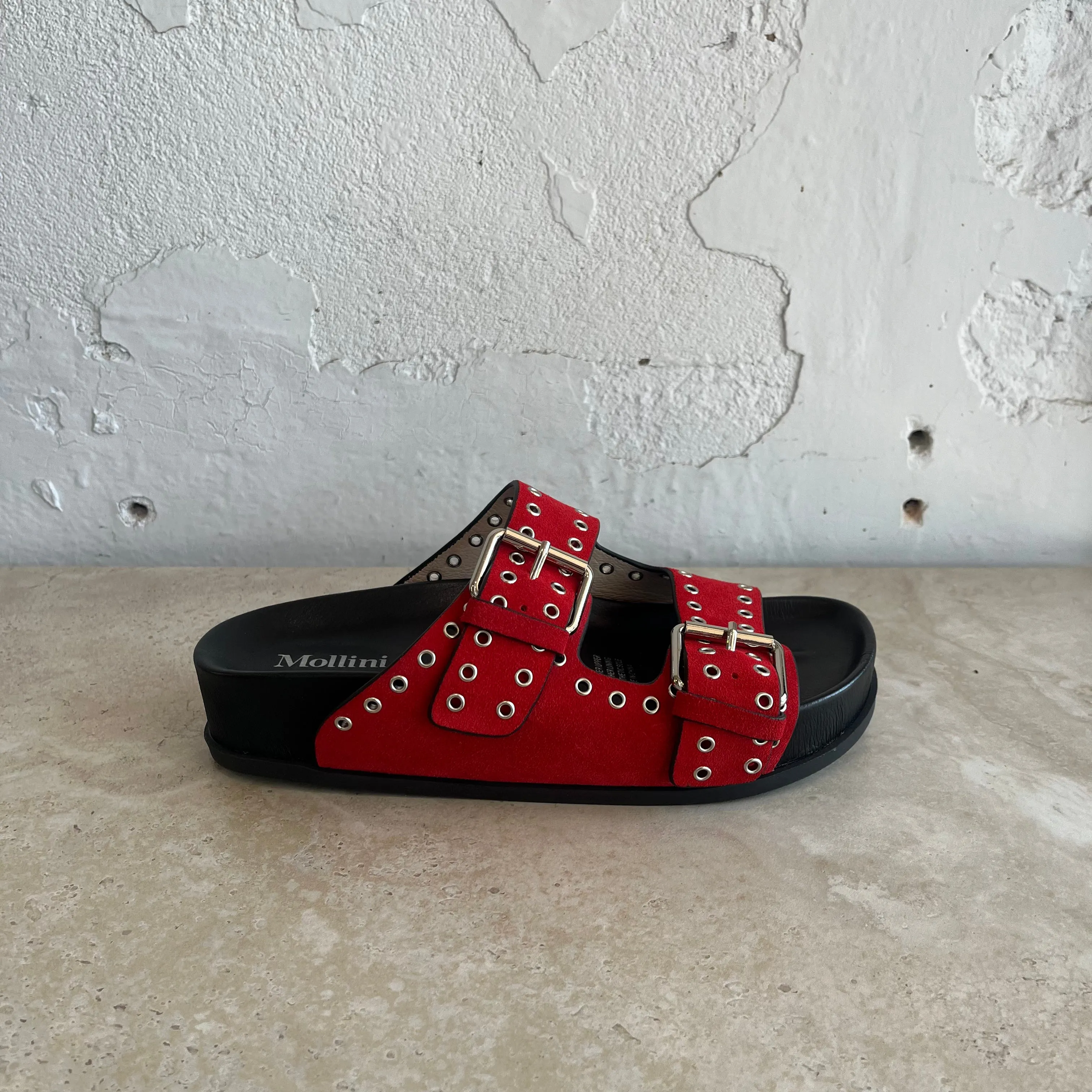 Mollini Ciana Red Suede Shoes_Mollini