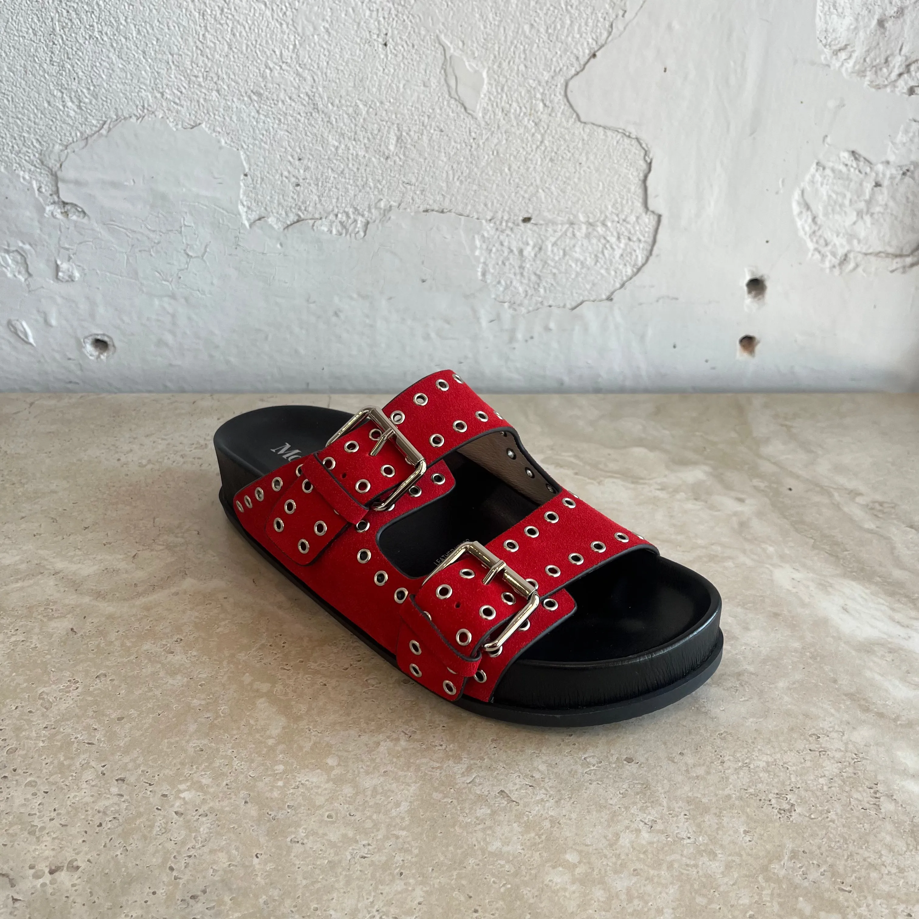 Mollini Ciana Red Suede Shoes_Mollini
