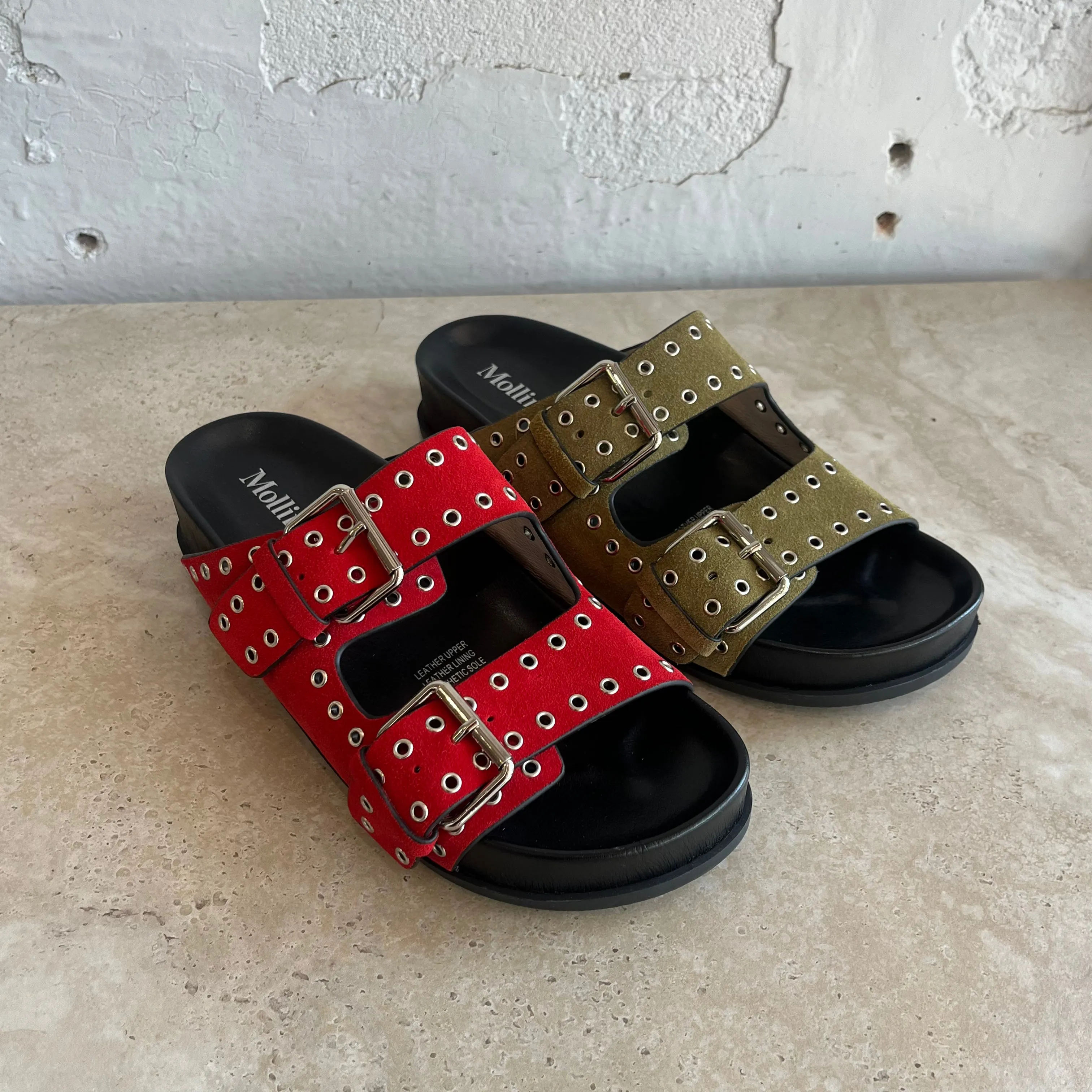 Mollini Ciana Red Suede Shoes_Mollini