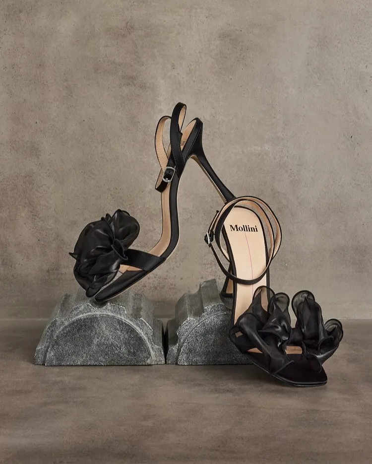 Mollini Daphne Black Heels - LAST PAIR size 42 Shoes_Mollini