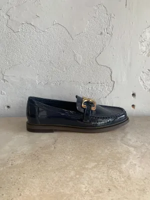 Mollini Gorgina Loafer Patent Navy Shoes_Mollini