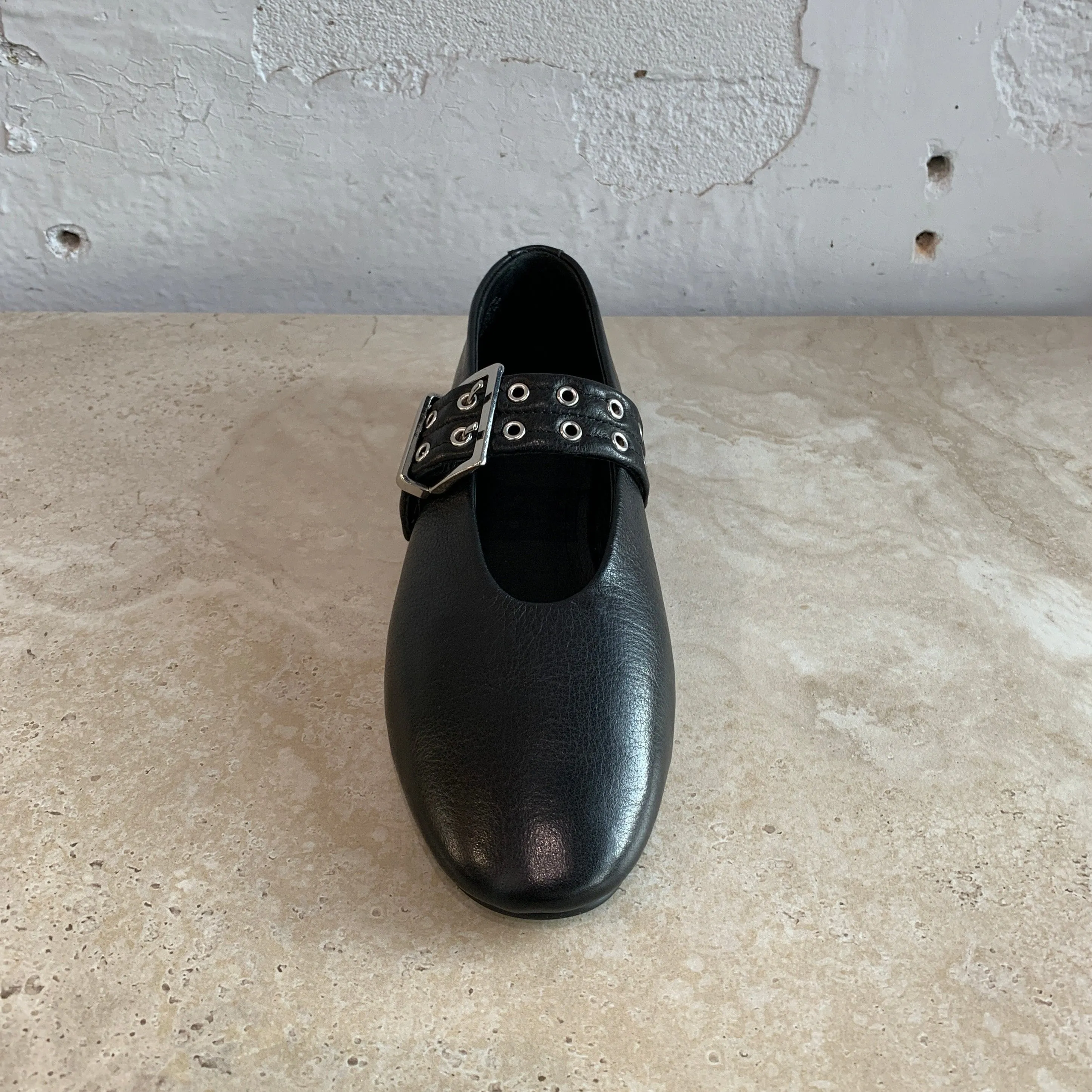 Mollini Hearts Black Leather Shoes_Mollini