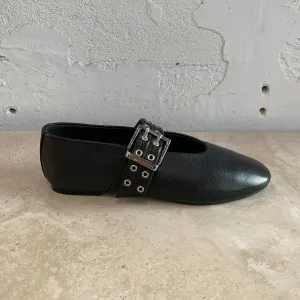 Mollini Hearts Black Leather Shoes_Mollini