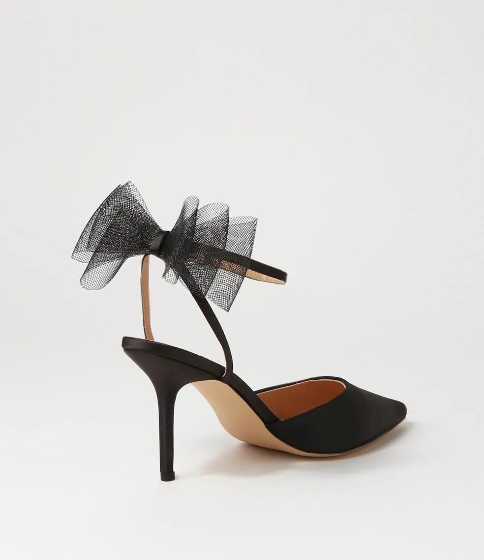 Mollini Myday Black Satin Shoes_Mollini