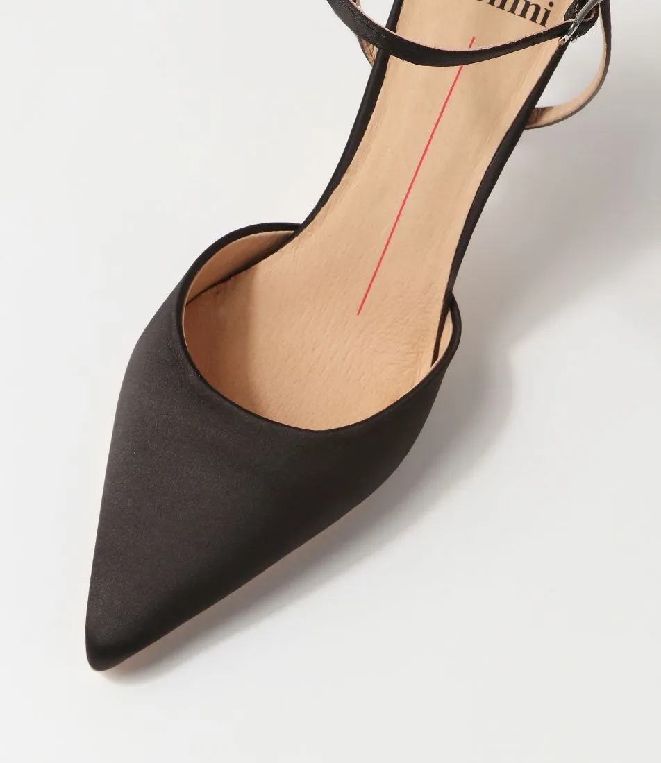 Mollini Myday Black Satin Shoes_Mollini
