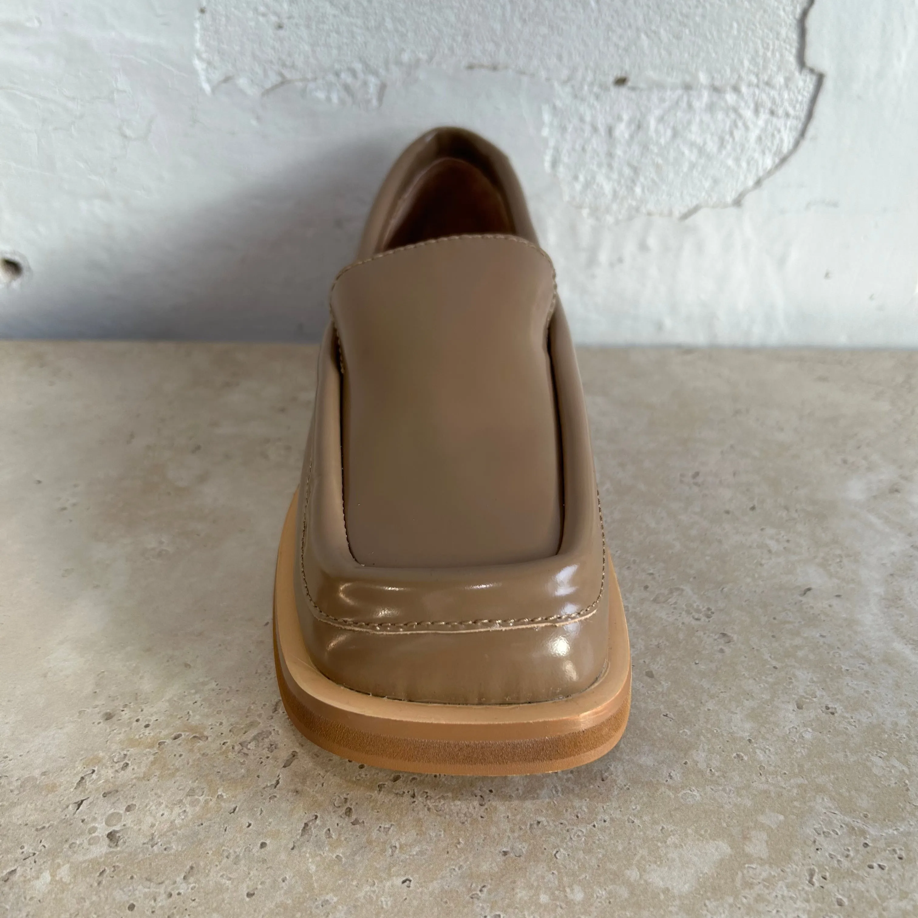 Mollini Penelopy Coffee Leather Loafers Shoes_Mollini