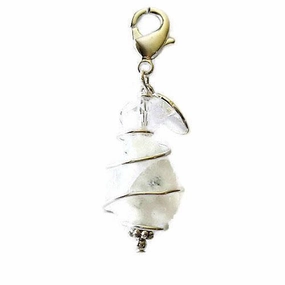 Moonstone Healing Dog Collar Charm Clear Pawmulet dog collar charm,pet tag