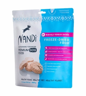 Nandi Freeze-Dried Bushveld Venison Entree Dog Food freeze-dried dog food,lightweight pet food