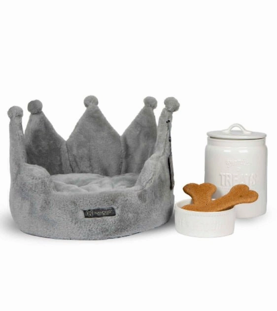 Nandog Pet Gear Cloud Crown Bed (Grey) for Dogs and Cats