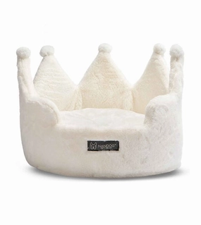 Nandog Pet Gear Cloud Crown Bed (Ivory) for Dogs and Cats dog bed,pet blanket