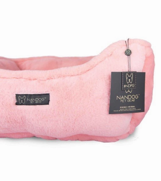 Nandog Pet Gear Cloud Reversible Bed (Blush) for Dogs and Cats