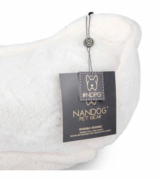 Nandog Pet Gear Cloud Reversible Bed (Ivory) for Dogs and Cats