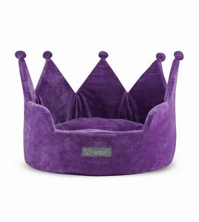 Nandog Pet Gear Crown Bed (Purple) for Dogs and Cats dog bed,pet blanket