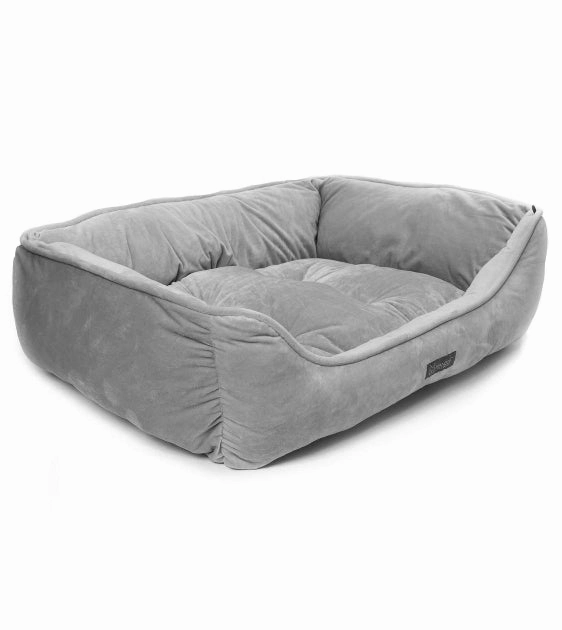 Nandog Pet Gear Designer Bed (Plush Grey) for Dogs and Cats