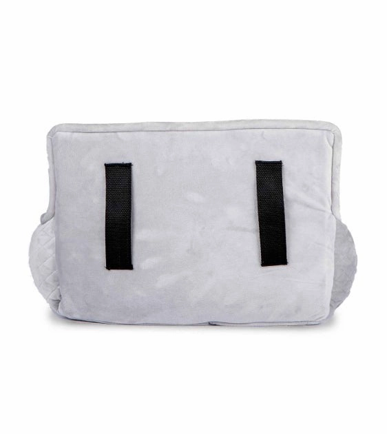 Nandog Pet Gear Quilted Micro Plush Light Grey Car Seat Bed