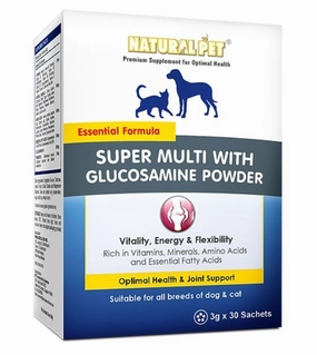 Natural Pet Super Multi with Glucosamine Powder Supplement For Cats & Dogs dog hygiene,clean pet