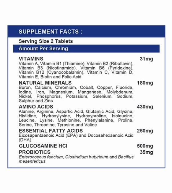 Natural Pet Super Multi with Glucosamine Tablet Supplement for Cats & Dogs