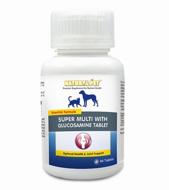 Natural Pet Super Multi with Glucosamine Tablet Supplement for Cats & Dogs