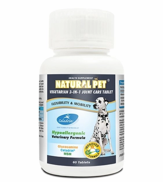 Natural Pet Vegetarian 3-in-1 Joint Care Tablet for Cats & Dogs dog hygiene,clean pet