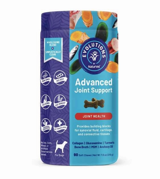 NaturVet Evolutions Advanced Joint Support Soft Chew Dog Supplement (90 Count)
