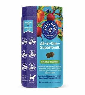 NaturVet Evolutions All-in-One   Superfood Soft Chew Dog Supplement (90 Count) dog leash,walking strap