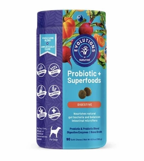 NaturVet Evolutions Probiotic   Superfoods Soft Chew Dog Supplement (90 Count) dog oral care,pet dental