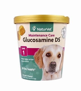 NaturVet Glucosamine DS Plus (Level 1) Maintenance Care Soft Chew Dog Supplement (70 Count) dog hygiene,clean pet