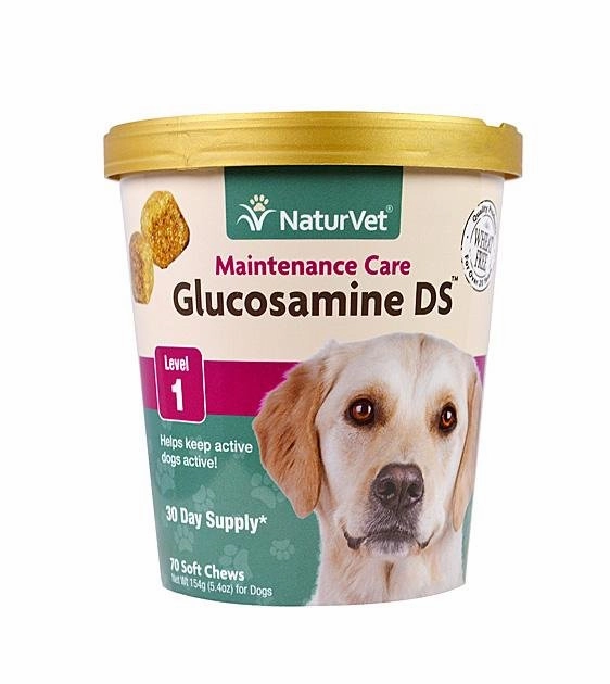 NaturVet Glucosamine DS Plus (Level 1) Maintenance Care Soft Chew Dog Supplement (70 Count) dog hygiene,clean pet