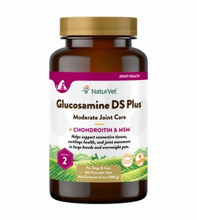 NaturVet Glusosamine DS Plus Level 2 (Time Release) Moderate Care Joint Support Supplement Chewable Tablets For Dogs & Cats pet housekeeping,dog mess kit
