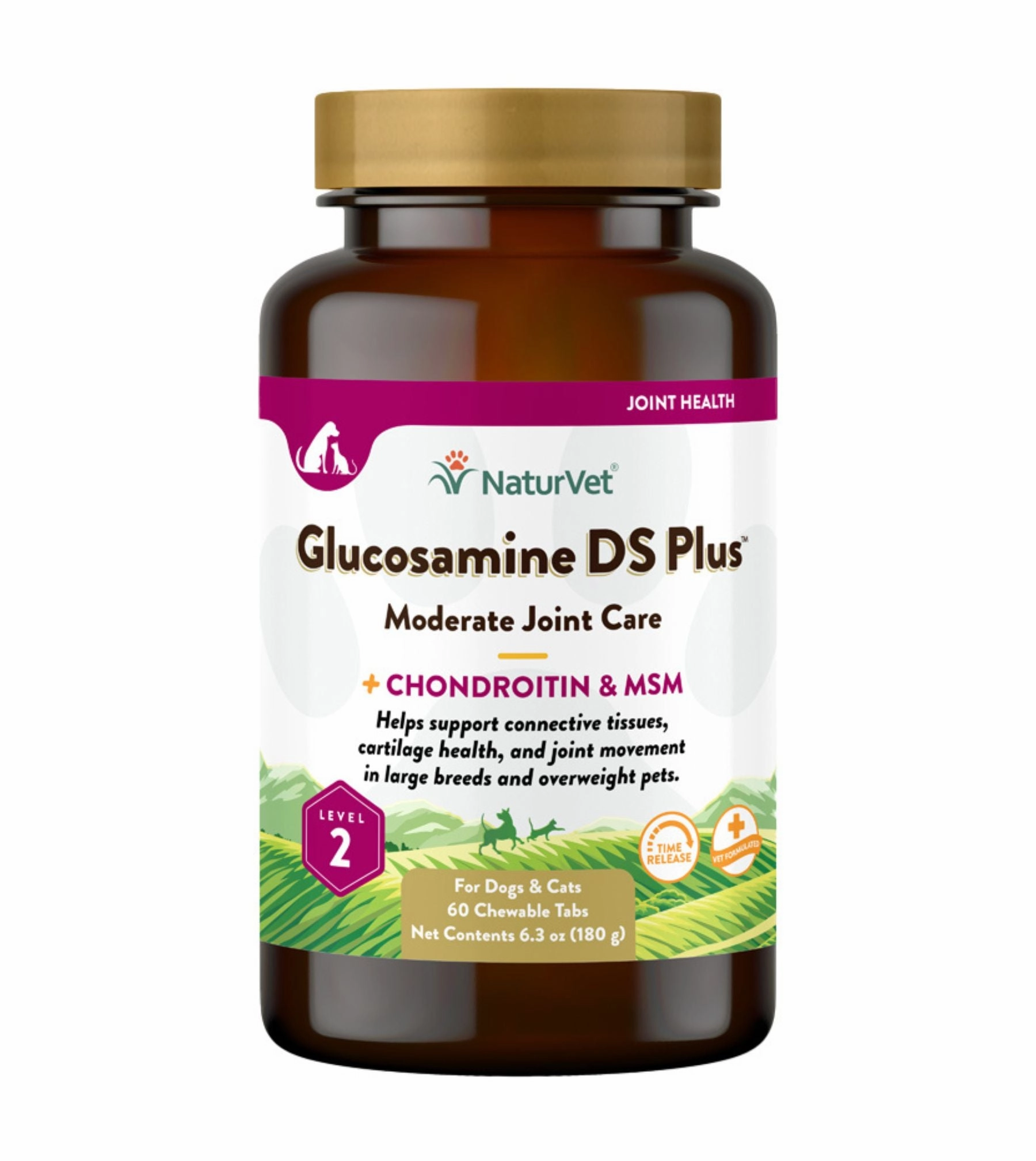 NaturVet Glusosamine DS Plus Level 2 (Time Release) Moderate Care Joint Support Supplement Chewable Tablets For Dogs & Cats dog hygiene,clean pet