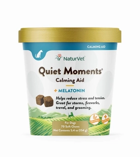 NaturVet Quiet Moments Calming Aid Plus Melatonin Soft Chews for Dogs & Cats (70 Count) pet housekeeping,dog mess kit