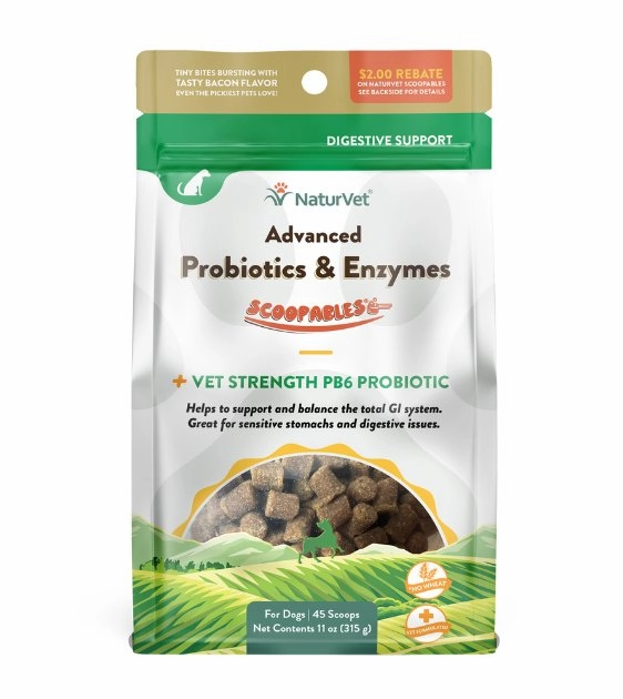 NaturVet Scoopables (Tiny Bites With Bacon Flavour) Advanced Probiotics & Enymes Vet Strength PB6 Probiotics Dog Supplement dog leash,walking strap