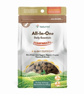 NaturVet Scoopables (Tiny Bites With Bacon Flavour) All-In-One Daily Essentials 4-in-1 Support Dog Supplement dog shampoo,bathing supplies