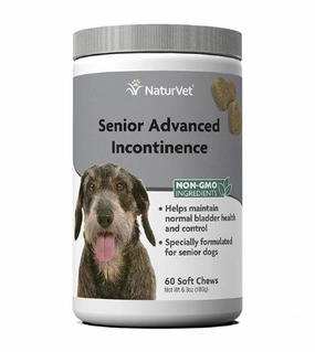 NaturVet Senior Advanced Incontinence Soft Chews (60 Count) pet housekeeping,dog mess kit