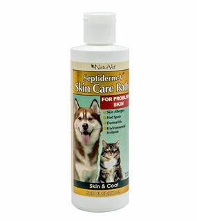 NaturVet Septiderm-V Skin Care Bath (For Problem Skin) for Dogs pet housekeeping,dog mess kit