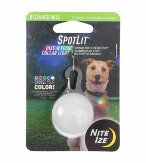 Nite Ize SpotLit Rechargeable Disc-O Select LED Collar Light dog charms,dog ID