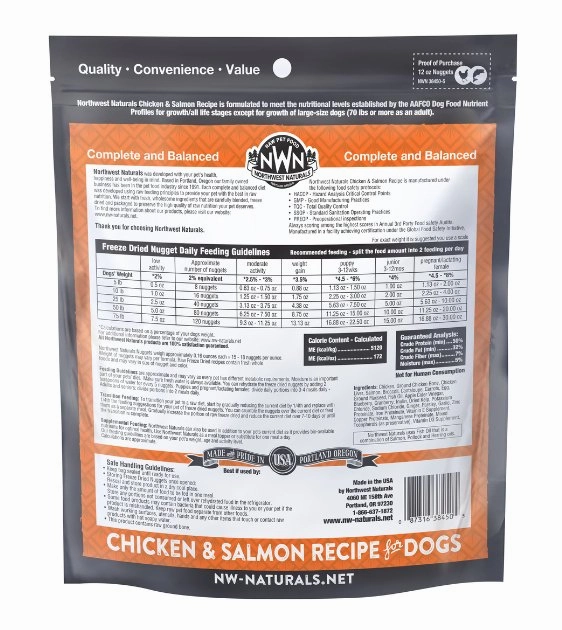 Northwest Natural's Freeze Dried Raw Dog Food (Chicken & Salmon)