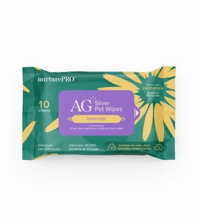 Nurture Pro AG  Silver Pet Wet Wipes For Cats & Dogs (Lavender) odor remover,dog cleaning