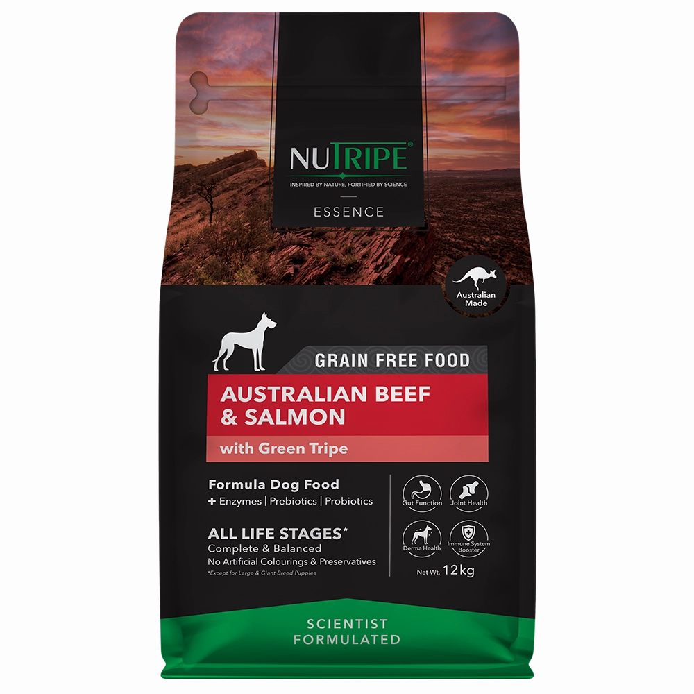 Nutripe Dog Essence Australian Beef & Salmon with Green Tripe 12kg