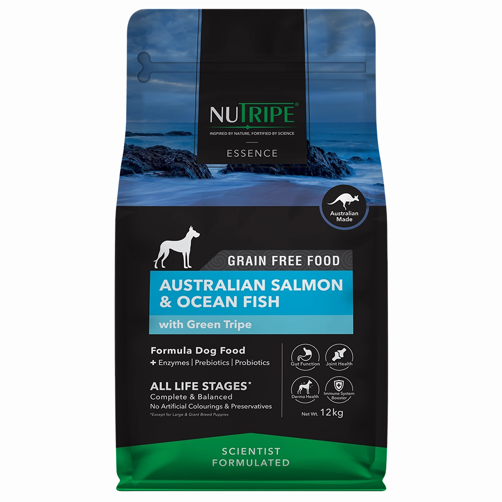 Nutripe Dog Essence Australian Salmon & Ocean Fish with Green Tripe 12kg