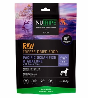 Nutripe Raw Freeze Dried Dog Food (Pacific Ocean Fish & Abalone with Green Tripe)
